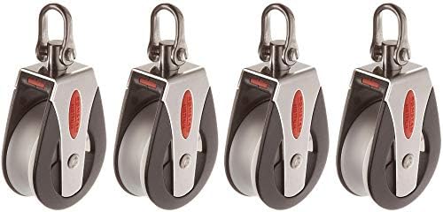 RONSTAN RF51100 Series 50 AP Block Universal Head Single Pulley, 3310 Lbs Load Capacity, 2" Sheave (4-(Pack))