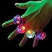 Produktbild Kaiki 18 Pack Led Gummi Ringe Für Party Gefälligkeiten Jelly Bubble Light Up Finger Spielzeug