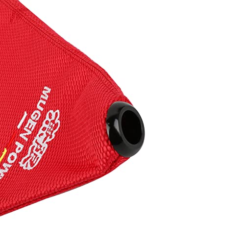 JDM MUGEN POWER RED Racing Hyper Fabric shift knob Shifter Boot Cover MT/AT Red Stitches