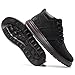 FLYLAND Men's Fashion Sneakers Chukka Boots Lace Up Leather Ankle Dress Boot Lightweight Walking Driving Shoes Black 7.5