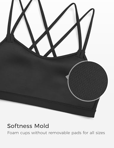 CRZ YOGA Softness Mold Girls Butterluxe Sports Bra - Double Spaghetti Strappy Scoop Neck for Training Yoga Dance Teens Kids3