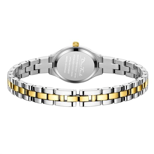 Elegant Vintage Ladies Gold Bracelet Watch - Ultra-Thin Quartz Timepiece with Waterproof Stainless Steel Band - Image 3