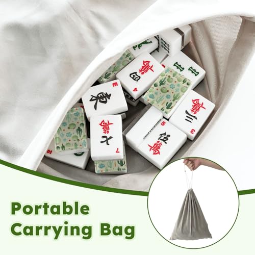 Set American Mahjong con 166 fichas acrílicas grandes 3.6 cm miniatura 5