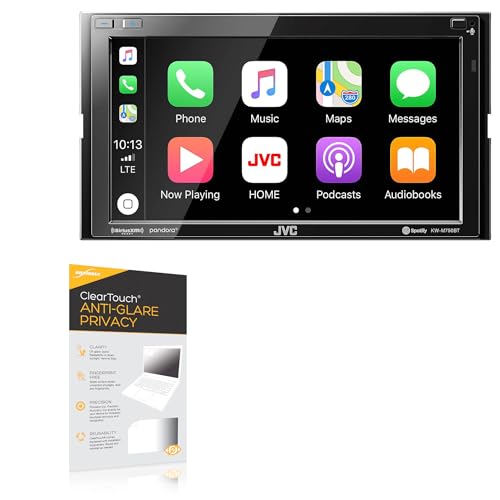 BoxWave Screen Protector Compatible With JVC KW-M750BT - ClearTouch Anti-Glare Privacy (2-Pack), Privacy Screen Protector Flexible Film Anti-Glare
