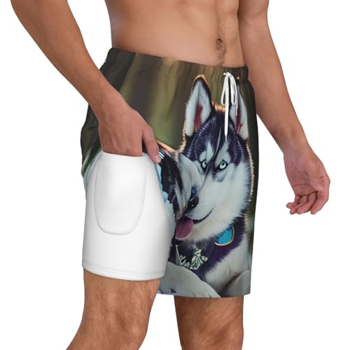 Short de bain homme imprimé husky léger de qualité supérieure - 6