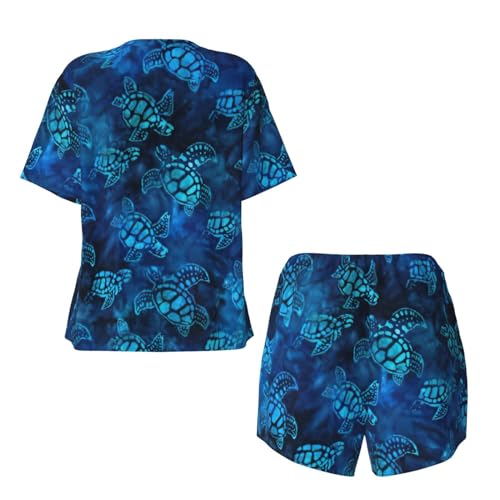 Pyjama tortue de mer femme ample et anti-transpiration avec poches intégrées