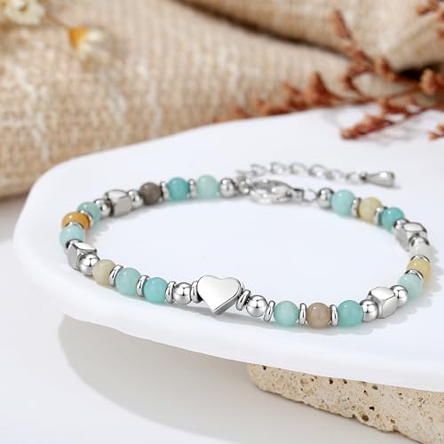 TONY & SANDY Dainty Gemstone Bracelets for Teen Girls - Sweet Gifts for Kids Daughter Granddaughter Niece Sister on Birthday Graduation Valentines Christmas Easter Stocking Stuffers3