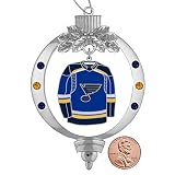 Final Touch Gifts NHL Fan Hanging Ornament (St Louis Blues Blue, Metal, Christmas)