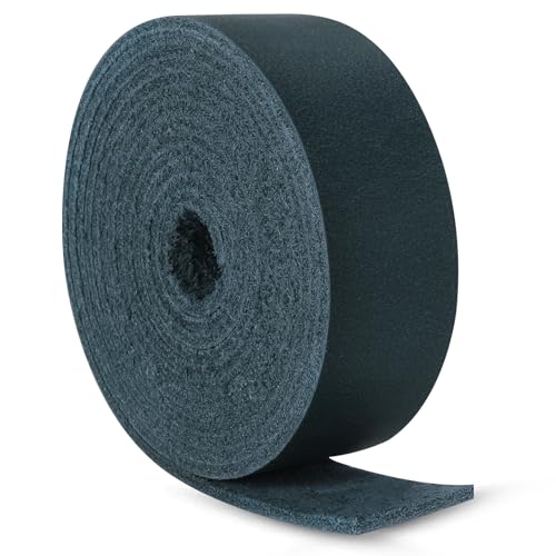 Ringsun 1 Inch Wide Flat Leather Straps for Crafts, Full Grain Leather Strips Cord String for Crafts, Tooling (2mm Thick 72.5 Inches Long Blue)
