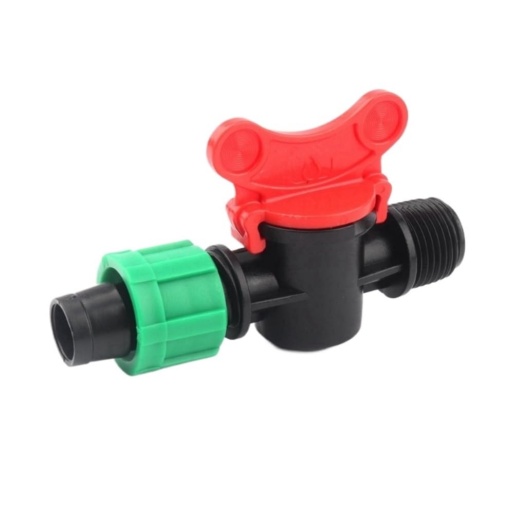 Adaptador de Manguera de Riego de Jardín de 2 a 50 Piezas de 16 Mm, Conector de Cinta de Goteo para Riego de Césped, Juntas de Tuberías, Adaptadores de Tubo/16-1L2In Male Vae/50Pcs