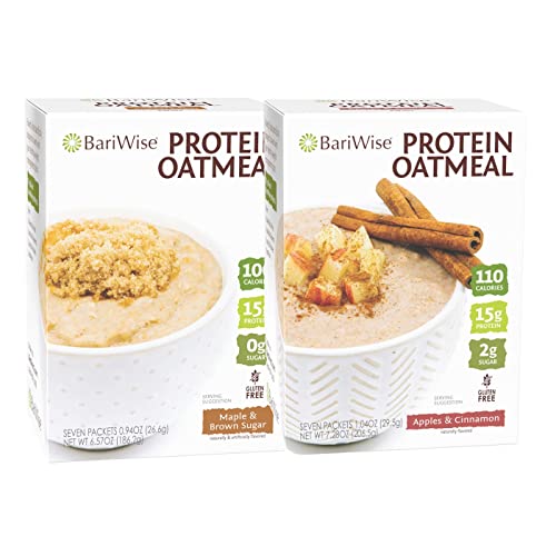 BariWise Protein Oatmeal Bundle, Maple & Brown Sugar and Apples & Cinnamon BariWise Protein Oatmeal Bundle, Maple & Brown Sugar and Apples & Cinnamon