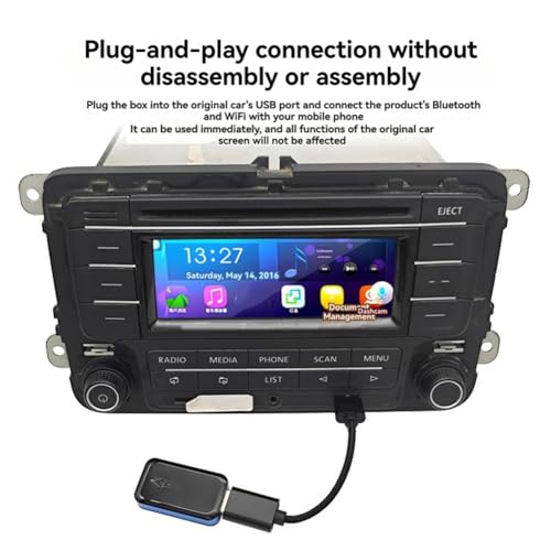 Adaptador inalámbrico CarPlay y Android Auto 2 en 1 para coche con cable plug and play 2