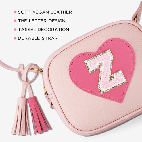 Image of KKXIU Birthday Gifts for Girls Initial Toddler Purse Cute Kids Crossbody Bag