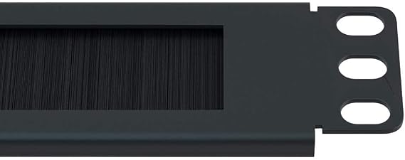 1U Brush Panel 19 Horizontal Grommet Strip Server Rack Cable Management Panel by CableRack