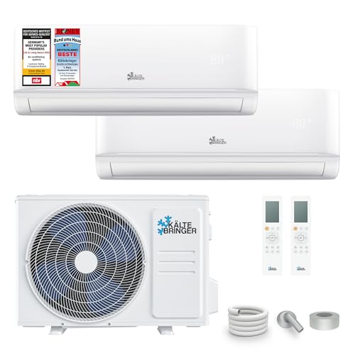 Meilleurs climatiseurs multi split 2025 3 Kältebringer Multisplit Climatiseur 2 unités intérieures - 18000 BTU - 5,3 kW - Avec fonction c...