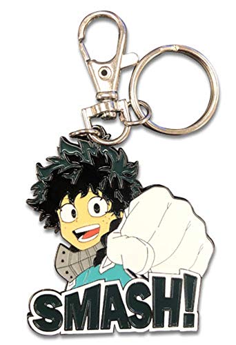 Porte-clés Deku My Hero Academia robuste en métal vert pour ne plus perdre ses clés