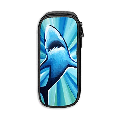 Preisvergleich Produktbild Shark Pencil Pen Case Beuteltasche Student Stationery Office Kosmetische Schminktasche Aufbewahrung Schwarz
