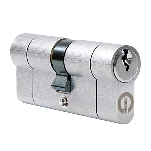 Anti-Snap Euro Door Lock Cylinder-Satin Chrome Surface (35/35(70mm), Satin Chrome)