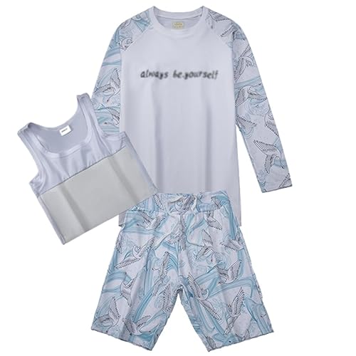Trajes de baño atléticos de 3 piezas pantalones cortos de natación secado rápido XXL