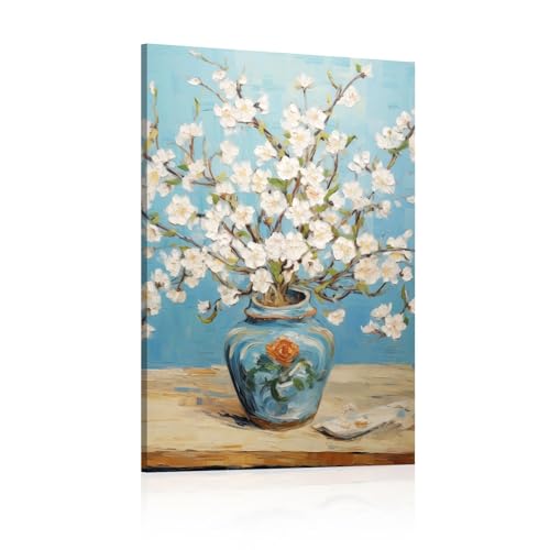 Impression giclée sur toile de fleurs vintage 70x90cm avec cadre interne
