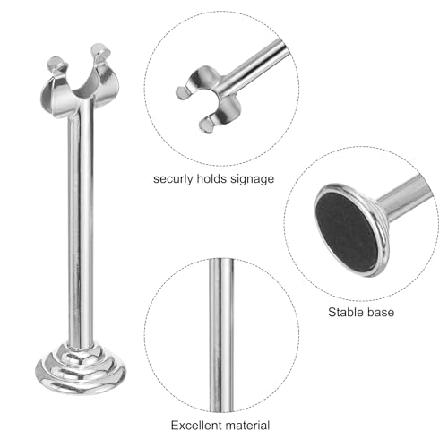 Porte-numéro de table de 8,9 cm sourcing map argenté pour placement de table réussi - 4