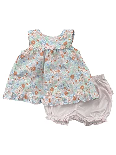 Ensemble Carter's bébé fille avec vêtement floral rose et short bloomer d'été