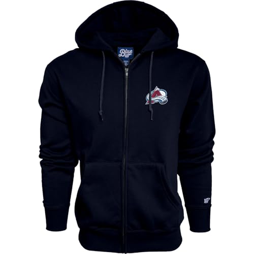 Colorado Avalanche NHL Officially Licensed Full Zip Hooded Sweatshirt Icon Team Color, X-Large