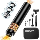 ILADYS Car Vacuum Cleaner, 18000Pa Powerful Suction Handheld Vacuum with Brushless Motor, Car Vacuum Portable Cordless, USB C Fast Charging, 4 in 1 Rechargeable Mini Vacuum for Car, Home, Office,Pet