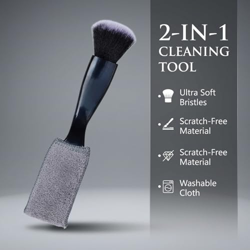 Image of 3 Pcs Exquisite Microfiber Duster Brushes, Car Detailing Brushes, Feather Duster, Efficient Dust Removal, Cleaning Tool Perfect for Computers, Keyboards, Car Interior, Photo Frames, Digital Devices
