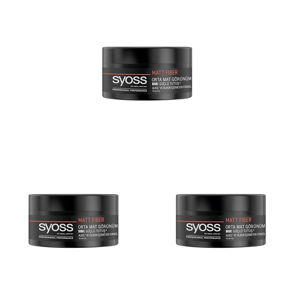 Syoss Matt Fiber Yüksek Kontrol Mat Wax 100 ml 3lü paket