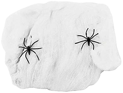 Generise XL Halloween Spider Web Webbing Spiders Cobweb Cob Webs Scene Decoration Blood - 3 COLOURS AVAILABLE (White)