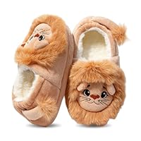 Little Kids Big Boys House Slippers, Kids Warm Slip On Home Slippers with Soft Memory Foam Cute Winter Nonslip Indoor Shark Dinosaur Soccer Dog Slippers