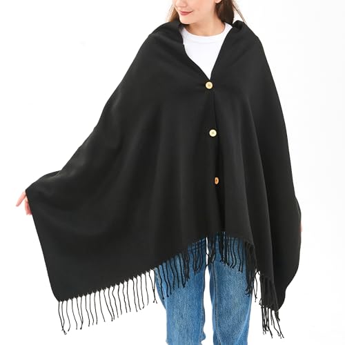 Alpine Swiss Womens Shawl Evening Wrap Pashmina Large Scarf Fringe Cape Poncho2