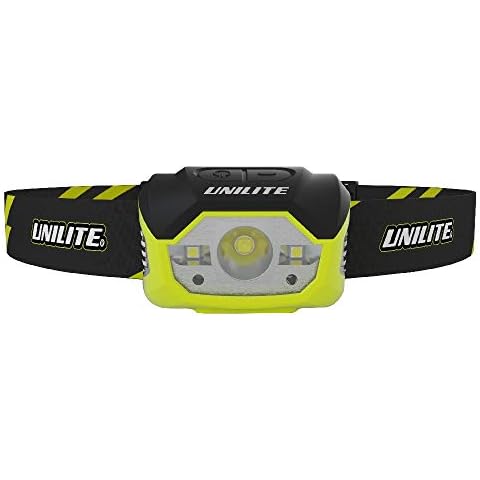 Unilite HL-7R USB Rechargeable High Power LED Motion Sensor Head Torch Light | 475 Lumen | Hands Free | IPX5 Rated | None Slip Head Band | Hands Free Cover