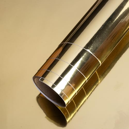 Image of Itsy Bitsy Vinyl Metallic Gold 12inch X 2ft 1 Roll | for Home Kitchen Countertop, Cabinet Furniture, Oil Proof, Table Top, Wall, Car Wrap Sheet, Wallpaper, Waterproof Vehicle Sticker