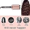5 in 1 Curling Wand Set, Three Barrel Curling Iron Set with 3 Barrel Curling Iron and 4 Interchangeable Ceramic Curling Wand(0.35-1.25), Fast Heating, Include Glove & 2 Clips