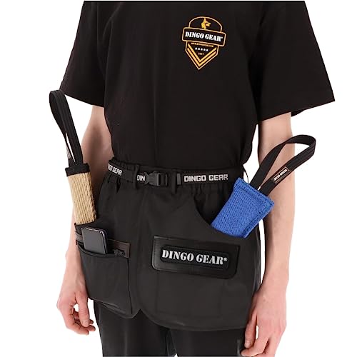 Dingo Gear Trainingsgürtel L 80-105 cm Arbeitskirt Schutzbekleidung Agility Trainer Helfer Ipo Sporthund Schwarz S02567