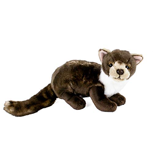 Teddys Rothenburg Kuscheltier Steinmarder liegend braun 40 cm (ca. 20 cm ohne Schwanz) Plüschmarder by Uni-Toys