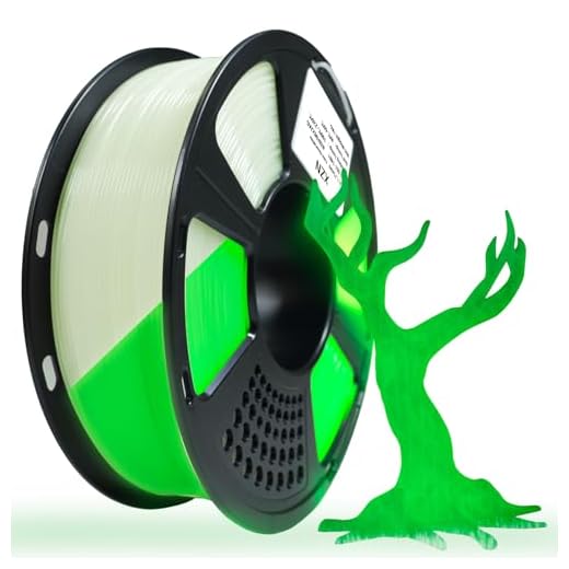 ⚡ XZN PLA Filament Glow in The Dark, 3D Printer Filament 1.75mm, 1KG Glow PLA Filament Luminous (Glow Green)
