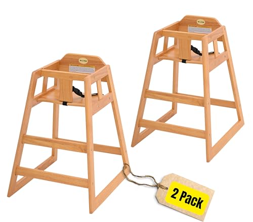 Alpine Wooden Baby/Toddler High Chairs (2 Pack)