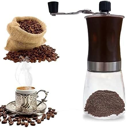 Moedor de Café Manual em Inox E Vidro com Núcleo em Cerâmica