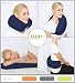 The Original FLEXi 4-in-1 Convertible Travel Pillow for Side, Stomach and Back Sleepers. Lumbar Support. Features Adjustable Strap and Travel Bag. Four colors. Washable. (Navy)