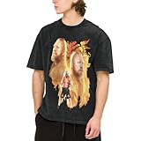 T-Shirt Mens Vintage Oversized Short Sleeve Crewneck Top Casual Tee Shirts Clothes X-Large