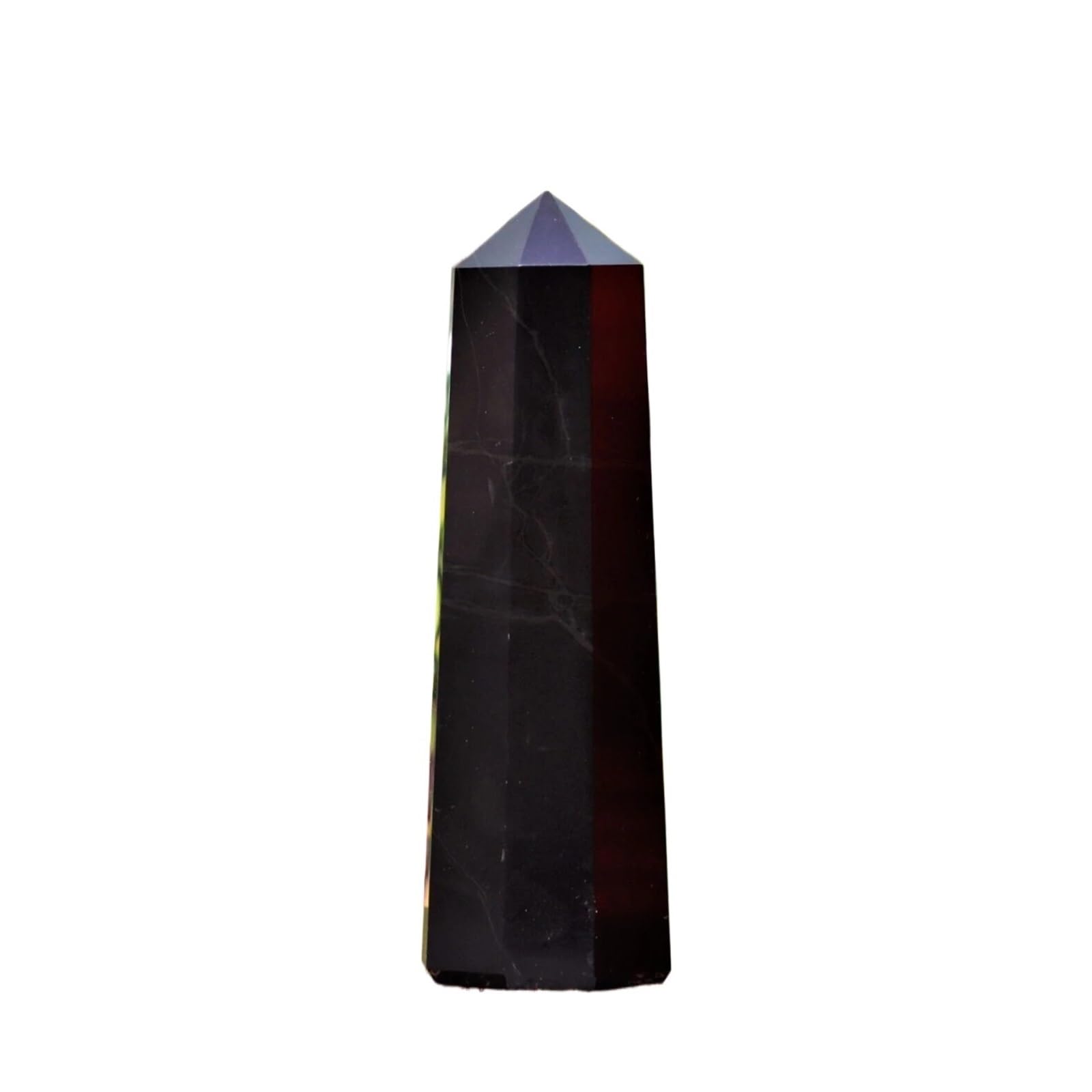 AARTERZZA 1pcs 350-500g Black Tourmaline Column Quartz Crystal Wand Stone Tower