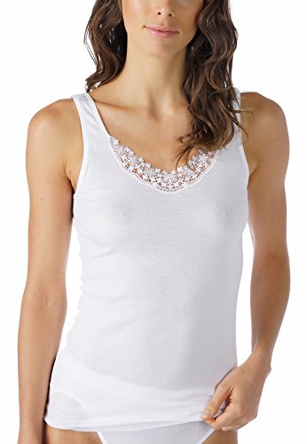 Preisvergleich Produktbild Mey Basics Serie Noblesse Damen Tops breiter Träger Weiß 44