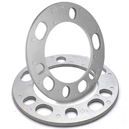 Wheel Accessories Parts Set of 2 Universal Wheel Spacers 6mm (1/4") Thickness Fit 5x135mm, 5x139.70mm (5x5.50), 6x139mm (6x5.50) Die Cast Wheel Spacers