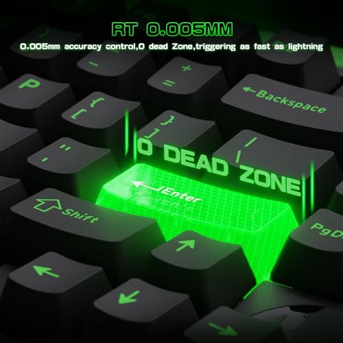 Image of ATTACK SHARK R85 HE Rapid Trigger Keyboard Magnetic Switch with Custom Lightbox, 75% Wired Mechanical Keyboard, 8KHz Polling Rate, 0.005mm RT Accuracy, Support RT /Snap Tap /DKS /MT /TGL-Fluorescent Green
