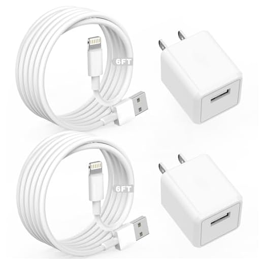 iPhone Charger,Cube iPhone Charger Travel 2Pack 6FT Lightning Cable Cord Quick Fast Charging Cord USB Wall Chargers Travel Plug Adapter for iPhone14/13/12/11/10/X/8 Plus/XR/XS Max/7/SE/iPad,Airpods