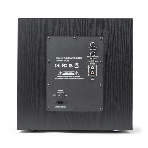 VULKKANO SUB10 Subwoofer Activ 10 Zoll, Frequenz: 40 Hz-200 Hz