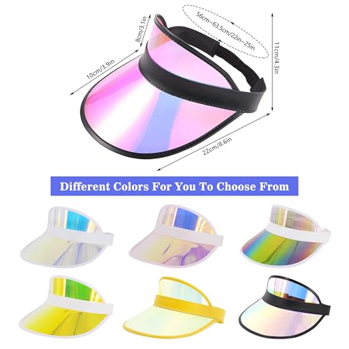Image of Surkat Plastics Clear Sun Visors UV Protection Hat Cap Headwear Sunhat for Golf Tennis Beach Cycle